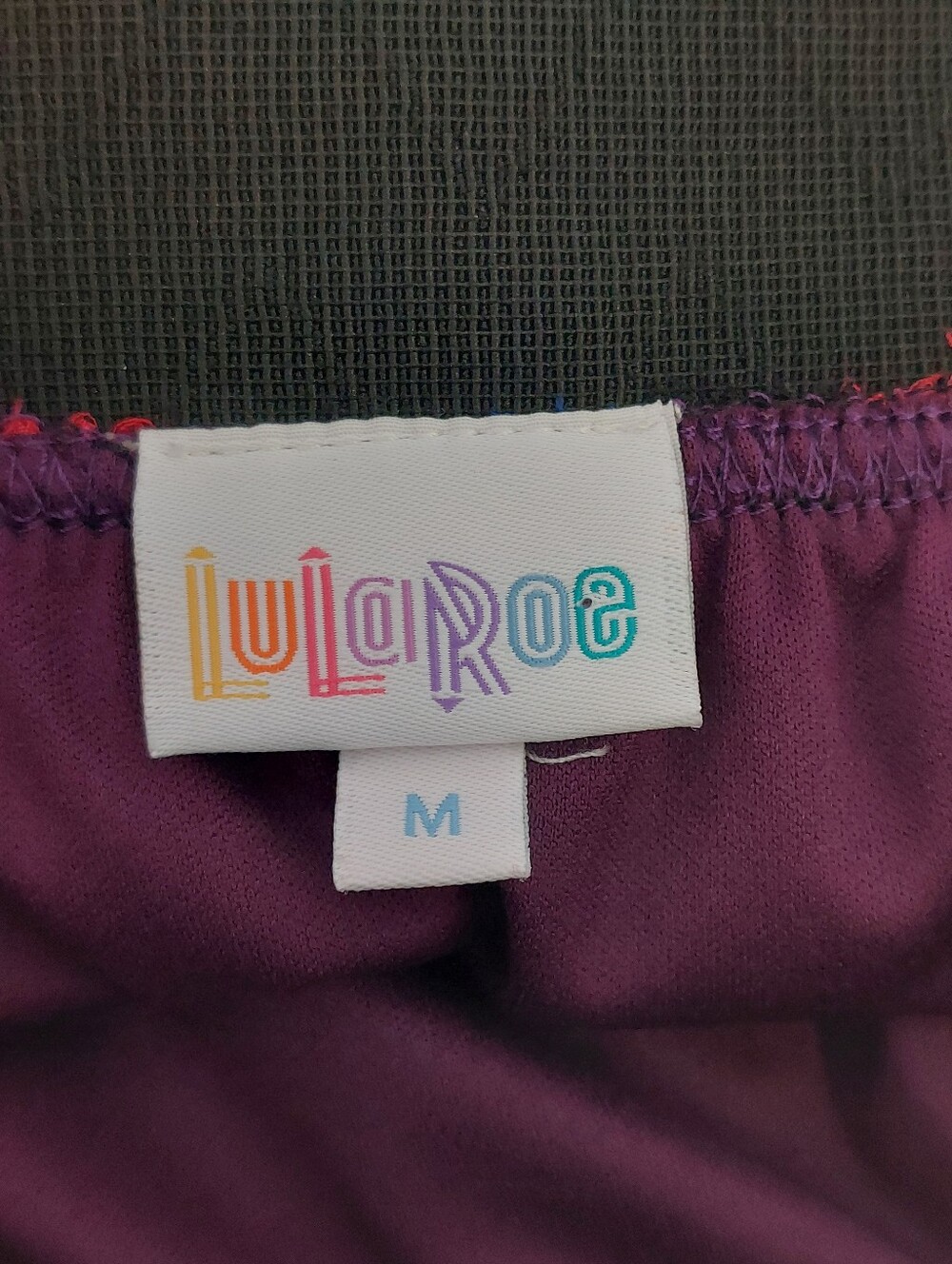 LulaRoe Vibrant Multicolor Chevron Striped Lined Lola Skirt Size M - Picture 6 of 7